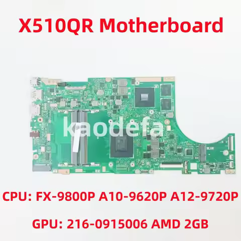 X510QR Mainboard For ASUS X510QA A510QA A510QR F510QA F510QR V580Q Laptop Motherboard CPU:FX A10 A12