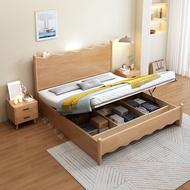 【Sg Sellers】Solid Wood Bed Wooden Bed Solid Wooden Bed Frame With Mattress Storage Bed Frame Frame with Storage Storage Frame Frame with Storage Drawers Single/Queen/King Bed Frame
