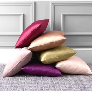 Cushion Cover Sliver Black 60x60cm Sofa Cushion Covers Satin Silk Pillow Case 50x50 45x45cm Throw Pi