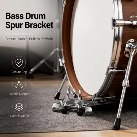 Bass Drum Creep Preventer Drum Fixing Base Drum Mount Clamp Percussion Support for Bass Drum Install