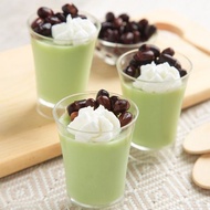 [BUNDLE CUP] Panna Cotta Pudding Sutera Puding Rasa Green Tea / Matcha 1 Pcs + Shooter Cup Gelas Pud