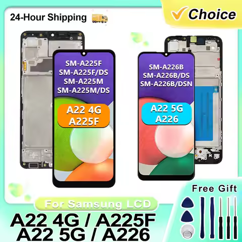 LCD Display For Samsung Galaxy A22 A225F A225M A226B A226L Repair Parts For Samsung A22 4G 5G Touch 
