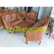 sofa jati Ganesha 3211 Meja/ Kerusi kayu Jati/Sofa Set Kayu Jati