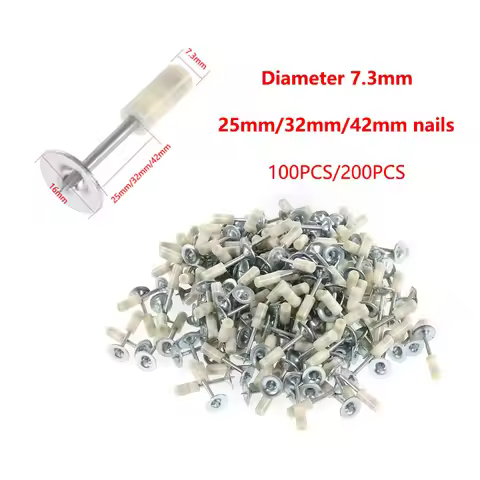 100PCS/200PCS 25mm/32mm/42mm Round Nail Manual Fire Round Nail Gun Fixed Peg Ceiling Artifact Diamet