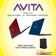 Avita Pura E 14" Laptop/Notebook (AMD A6-9220E, 8GB, 256GB, AMD A6, WIN10)