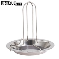 [ Chicken Roaster Rack Holder Steel Oven Space Saver