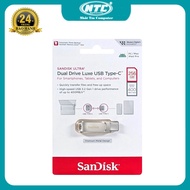 USB OTG 3.2 Sandisk Drive Luxe 256GB USB TypeC 400MB/s cho andoird và ip 15 16 17 (Bạc) Nhất Tín Com