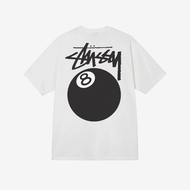 ของแท้100% Stussy 8เม็ดสีลูกเสื้อยืดย้อมสีอเมริกันเวอร์ชันหลวมสำหรับผู้ชายและผู้หญิง