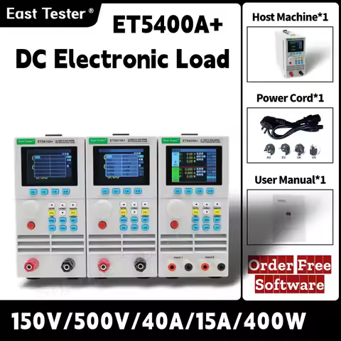East Tester Programmable DC Electronic Load Single/Dual Channel Meter Battery Capacity Tester ET5410