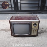 Tv Jadul Tv Antik Tv Kayu Tv Lawas Hitam Putih Jhonson Tv Kayu Vintage Television