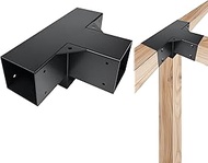 DEVALLEY 4-Way Pergola Brackets Kit, DIY Right Corner Woodwork Brackets for 4" x 4" (Actual:3.5"x3.5
