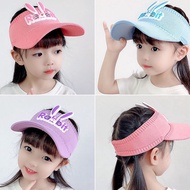 Zcph5688 Children's Hat Knitted Beach VISOR SUNSHADE Cartoon MOTIF Anti Uv Baseball Cute Boys Girls/Cute Children's Hat/Children's Hat Beach VISOR Hat Anti Uv Baby Hat SUNSHADE Rabbit Baseball Anti Uv TP04