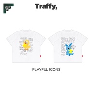 TRAFFY Playful Icons - Unisex 2-Way Regular Form Cartoon T-Shirt
