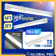 FULL SET 2FT 4FT T8 Led Tube Light Lampu Kalimantang LED Set Lampu Panjang LED Ceiling Light Led Tub