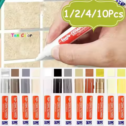 1-10Pcs 10 Colors Waterproof Tile Floor Marker Pen Wall Grout Pen For Kitchen Bathroom Ceramic Seam 