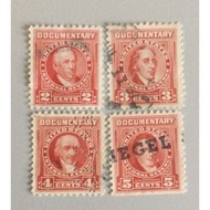 1940’S USA 4 Documentary Stamps