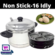 [Support Gas / Induction Stove] Non Stick 16 Idly Pot SIGNATURE 4 Idli Plate Induction and Gas Stove