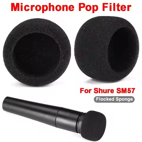 Replacement Mic Windscreen Cover Flocked Sponge Foam Windproof Microphone Cover Microphone Pop Filte
