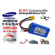 RC Rechargeable Battery Pack 3S1P 2000mAh Lithium Ion For Aircraft Boat Remote Control Off-road Vehi