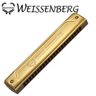 韋笙堡WEISSENBERG 特級款2205U-TG22孔超輕合金複音口琴-尊貴金