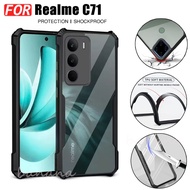 3 IN 1 Realme C71 Anti-fall โทรศัพท์มือถือสําหรับ Realme C73 C75 C75X ฟิล์มกระจกนิรภัย + ฟิล์มเลนส์