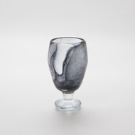 灰流紋高腳玻璃杯 180ml