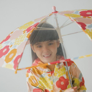 日本 Wpc. 晴雨圓舞曲 安全開關童傘 彩色花花