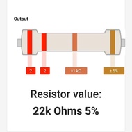 ZL99 RESISTOR 1/4 WATT 1/4 0.25 0.25W 5% 5 PERCENT 22000 22K 22 KILO OHM Ω
