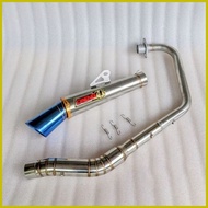 ◭ ❤ ✟ Pipe stainless muffler Exhaust Canister Daeng sai4 1 Sett for Tmx 125 Tmx 150 Tmx 155 Rusi tc