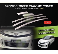 Toyota Estima Acr 50 Front Bumper Grille Stainless Steel Chrome Lining Trim