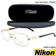 Nikon Glasses Model NC 1390 Gold Color C-1 Full Frame Spring Legs Nickel-Free Material Comfortable T