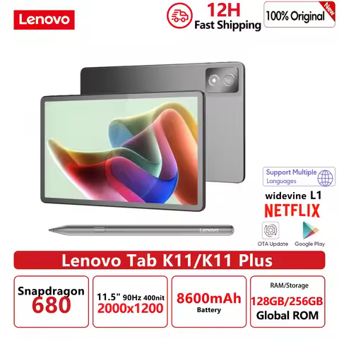 Global ROM Lenovo Tab K11/K11 Plus Tablet TB352FC 11.5” Qualcomm Snapdragon 680 WIFI 8+256G /6+128 G