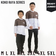 baju koko pria lengan panjang putih premium raya series set Koko anak
