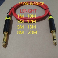 PL to PL Heavy Duty Audio Cable / Patch Cable/Guitar Cable RED 1M/3M/5M/8M/10M/12M/15M/20M
