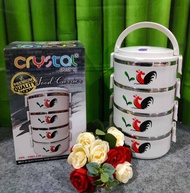 rantang 4 susun crystal ayam jago