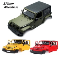 Hard Body Jeep Wrangler Rubicon Short 270mm 275mm Shell 1/10 Axial SCX10 D90 Rc Car Rock Crawler mn1