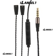 ILANSEL1 Braided Wire, 130cm / 51.2in with Volume Control and Mic Function Headphone Audio Cord, 3.5