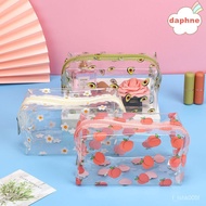 ✞⋮ DAPHNE Gift Avocado Flower Peach Waterproof Clear Transparent Makeup Bags for Women Girls Pouch S