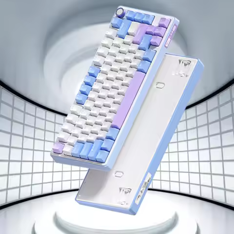 Original RK R75 PRO Wireless Game Machine Keyboard The Third Mock Examination C Bluetooth Heat Excha