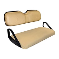 1Set Golf Cart Tan Front Seat Bottom Cover & Backrest for 1994-2014 71602-G04 71753-G04