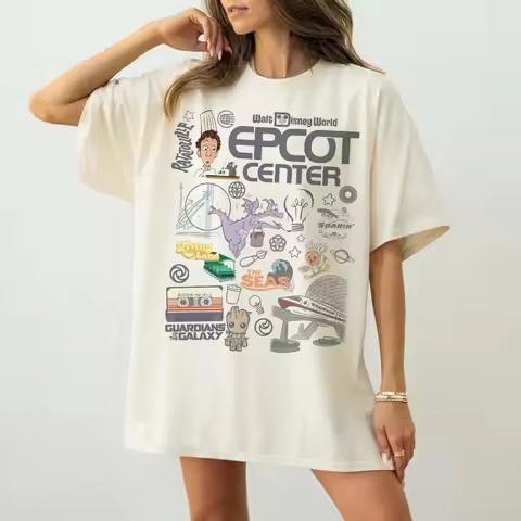 Retro Disney Epcot Comfort Colors Shirt, Vintage Epcot 1982 Shirt, Mickey And Friends Tee, Epcot Tri