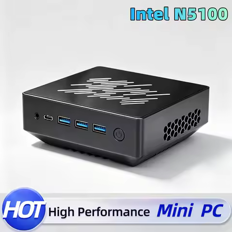 TOPCTEC Fanless Mini PC Intel Celeron N5100 Industrial 4K Dual HDMI 1.0G LAN Compact Small Desktop C