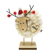 [特價]摩達客耶誕-超萌白色羊咩咩羊毛氈公仔聖誕擺飾