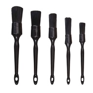 hi Pack of 5 Professional Automotive Detail Brushes Snake Head Handle Ergonomic Design for Efficient