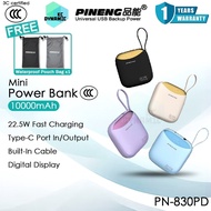 【3C Certified】Pineng PN-830 10000mAh Powerbank 22.5W Fast Charging Power Bank PN830 Pawer Bank Origi
