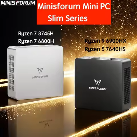 Original MINISFORUM UM870/UM760 Slim AMD Office Mini pc Ryzen 7 8745H / R5 7640HS DDR5 WiFi6E Mini G