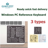 Windows PC Reference Keyboard Shortcut Sticker Adhesive for PC Laptop Desktop