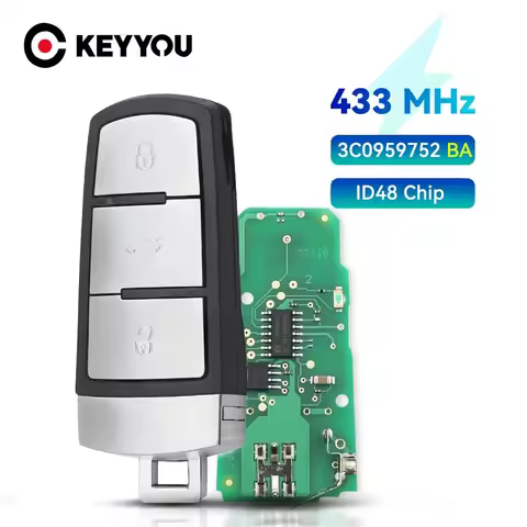 KEYYOU For VolksWagen VW Passat B6 3C B7 Magotan CC 3C0959752BA 3BT Keyless Smart Remote Key 433MHZ 