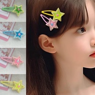 1/5Pcs Popular Geometric All-match Korean Girls Y2k Five-pointed Stars Hollow Hair Clip