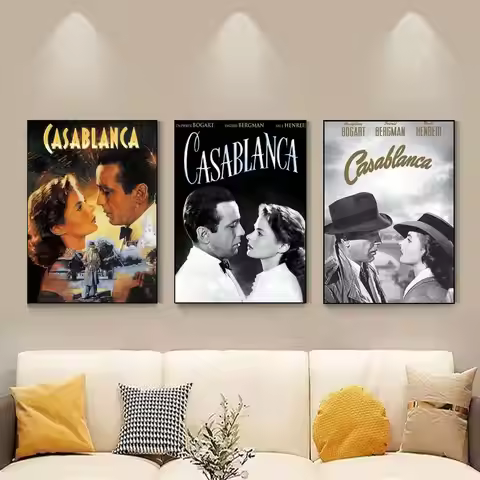 C-Casablanca Poster Versatile HD Waterproof Wall Art Self-Adhesive Decor for Any Space Ideal Gift